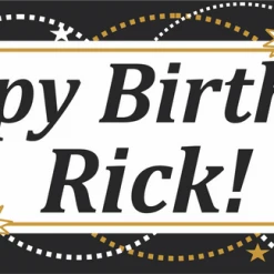 PARTY AMERICA Sweet Black & Gold Banner Custom Banners