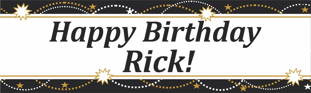 PARTY AMERICA Sweet Black & Gold Banner Custom Banners 1 PARTY AMERICA Sweet Black & Gold Banner Custom Banners