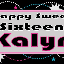 PARTY AMERICA Sweet Pink & Teal Custom 18" X 24" Lawn Sign Yard Signs