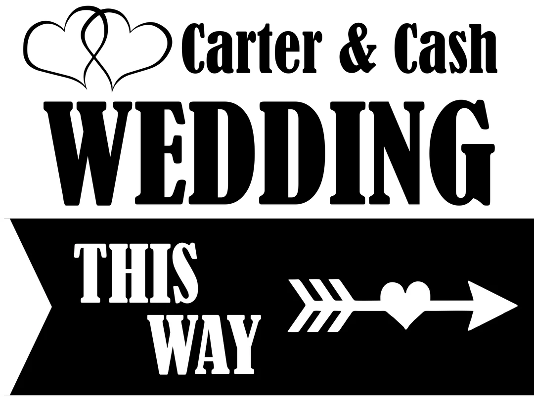 PARTY AMERICA Wedding Black & White Custom 18" X 24" Lawn Sign<br /> Yard Signs 1 PARTY AMERICA Wedding Black & White Custom 18" X 24" Lawn Sign Yard Signs