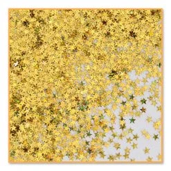 BEISTLE COMPANY Gold Holographic Stars Confetti