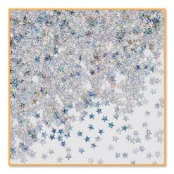 BEISTLE COMPANY Silver Holographic Stars Confetti