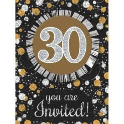 AMSCAN 30th Sparkling Celebration Invitations
